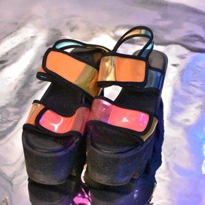 Vinyl Sandals Platform Flatform Comfortable DollsKill Shoe